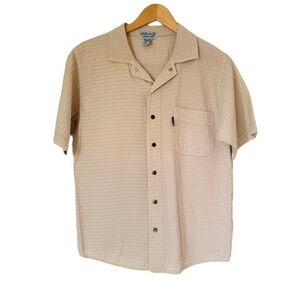 EZZE Wear Cotton Gauze Button Front Shirt | size SMALL